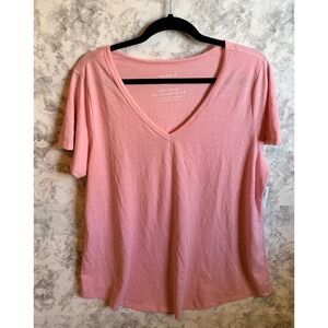 Torrid‎ 2 Plus Size Classic Fit Pink V Neck Short Sleeve T Shirt 2x 18 20 NWT